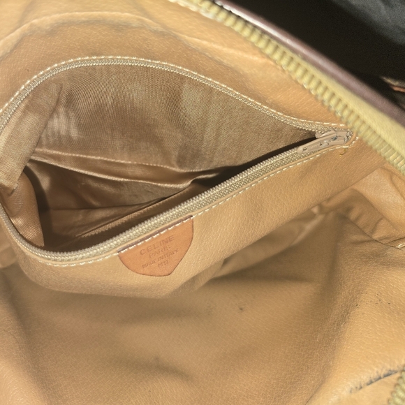 Clean Authentic Vintage Celine Brown Leather Macadam Crossbody - Picture 10 of 11